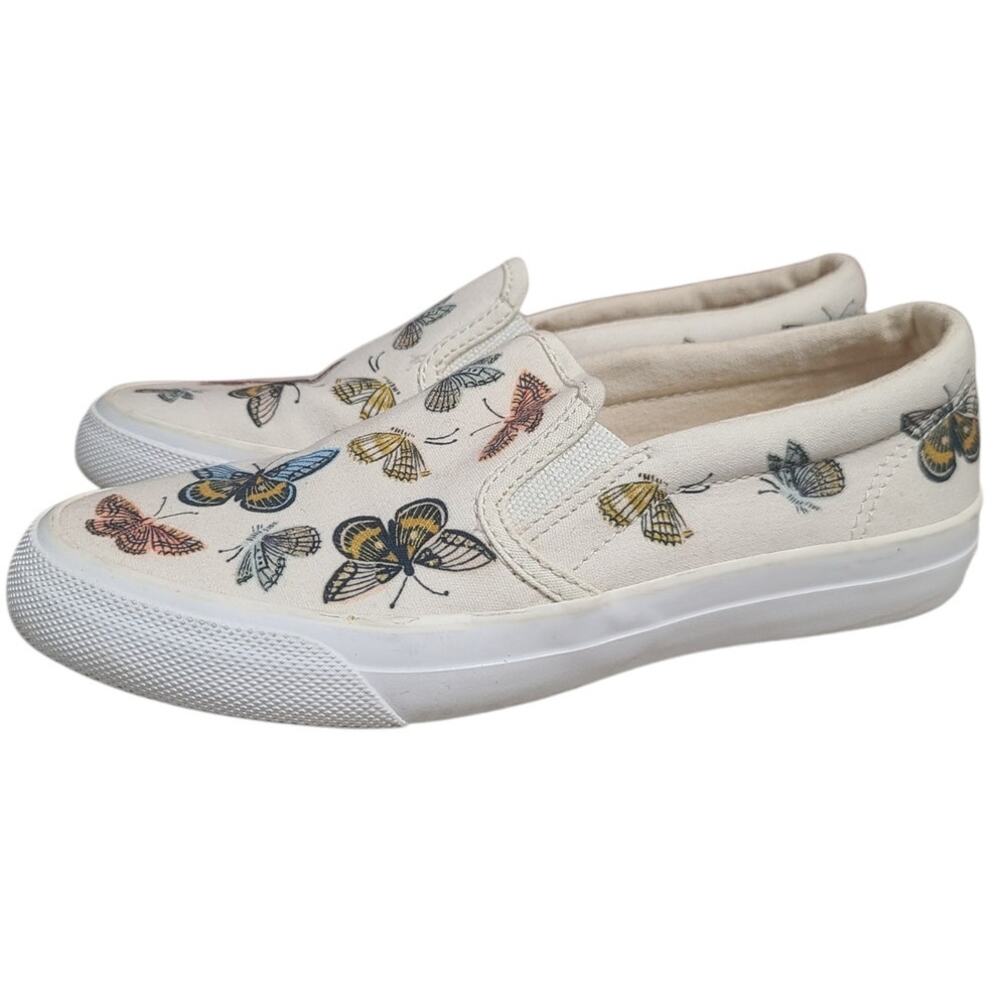 Keds x Rifle Paper Co Monarch Natural Slip-On Sneakers 6.5